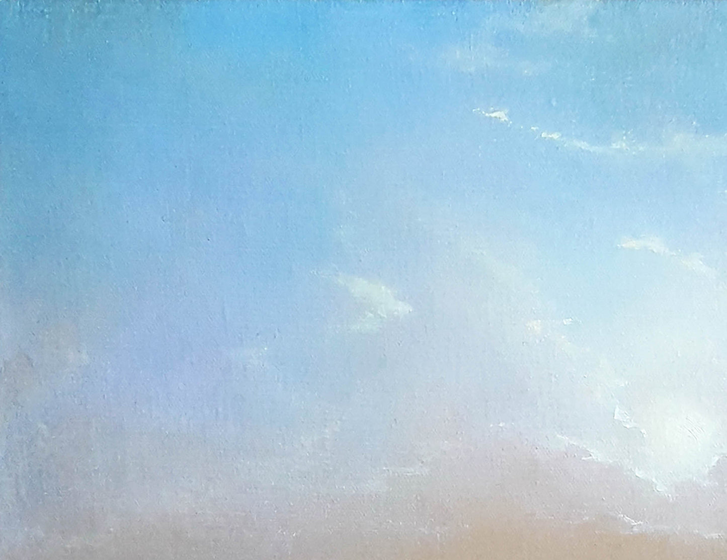 Dawn over the Dnieper depicted in oil by Vasily Korkishko
