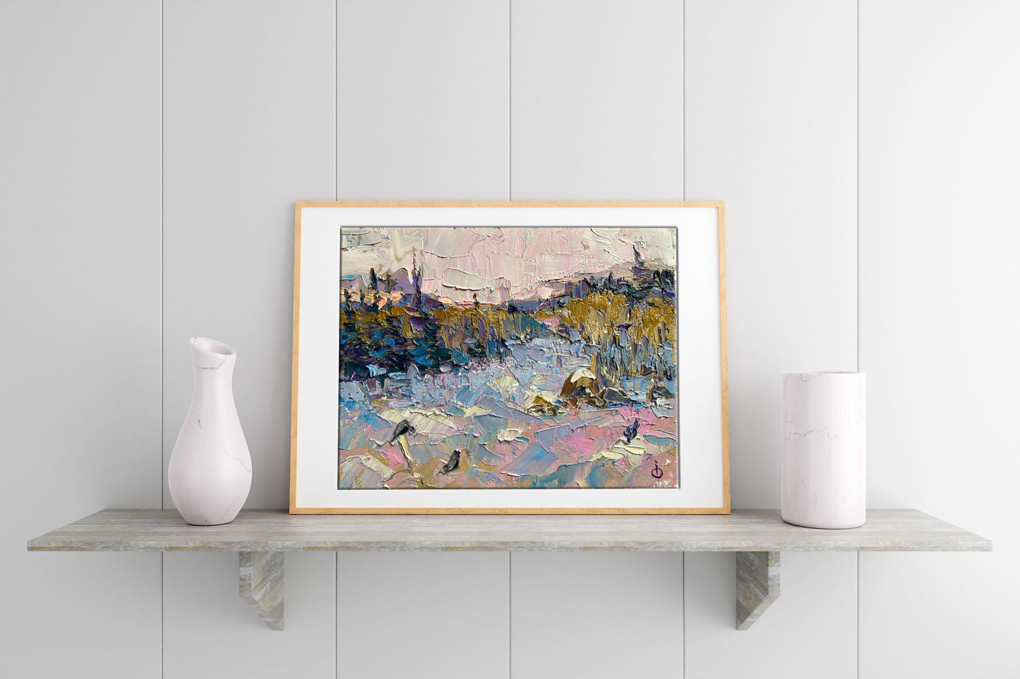 Oil Painting Winter Landscape