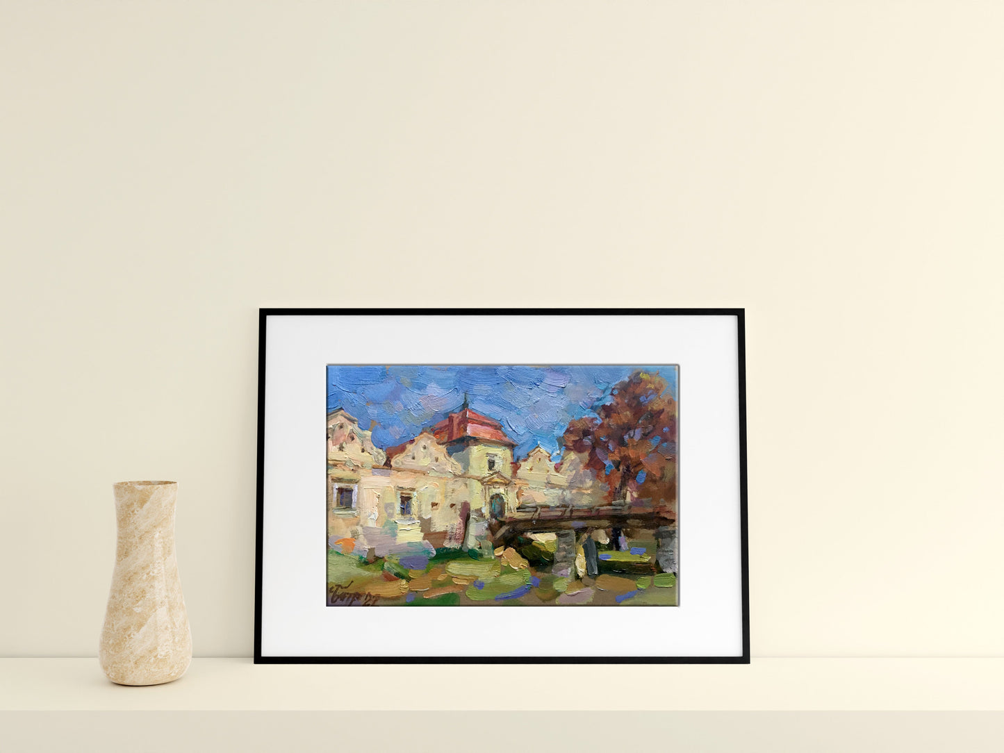 Oil painting Svirzh castle Batrakov Vladimir Grigorievich