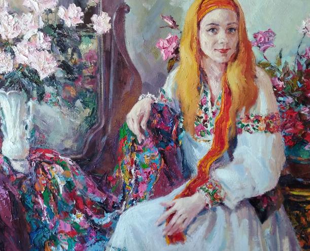 Oil painting Girl portrait