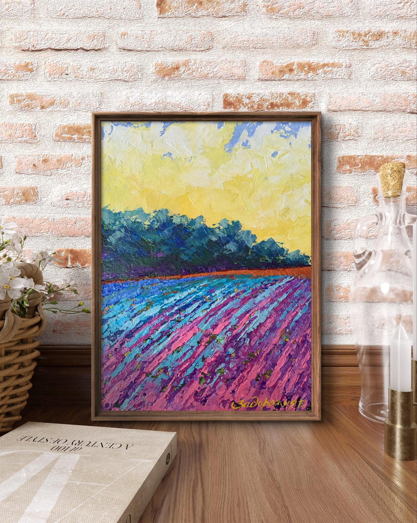 Oil painting Warm days in the fields V. Zadorozhnya