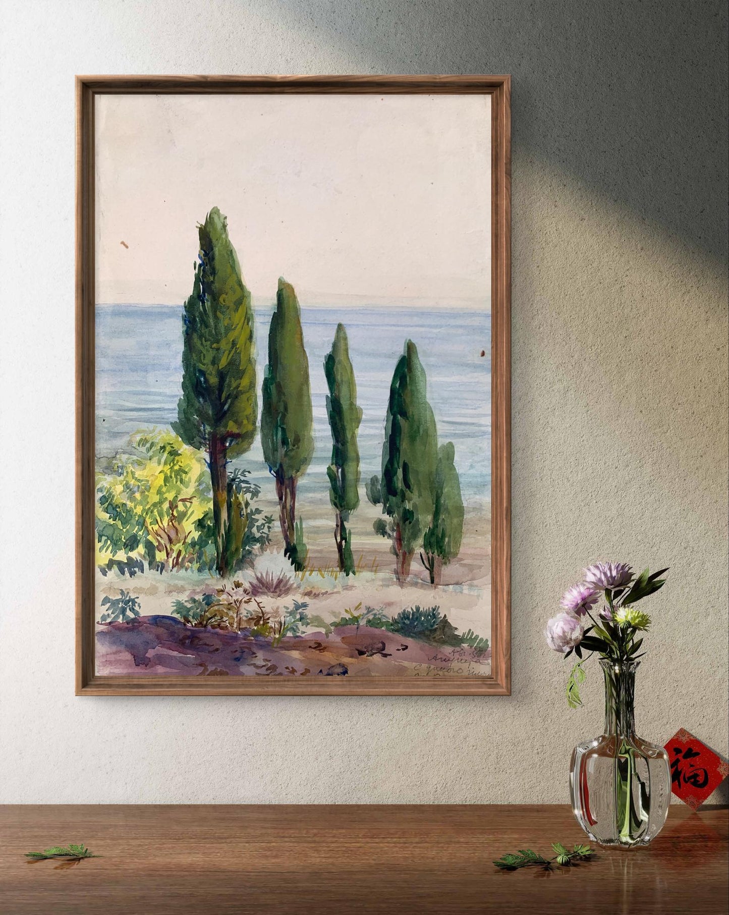 Watercolor painting Holidays at the resort Unknown artist