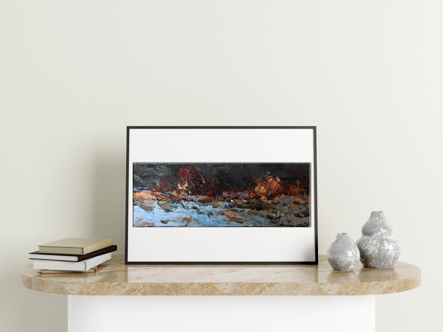 Oil painting Early snow