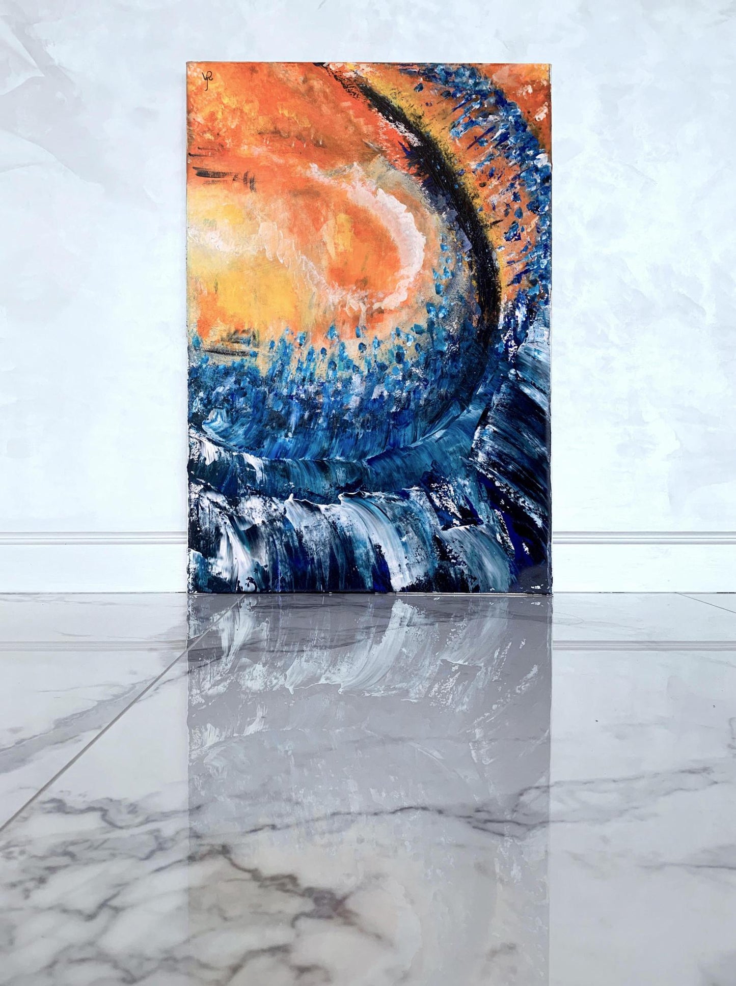 Abstract acrylic painting