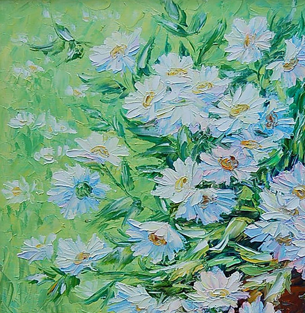 Oil painting Flowers still life