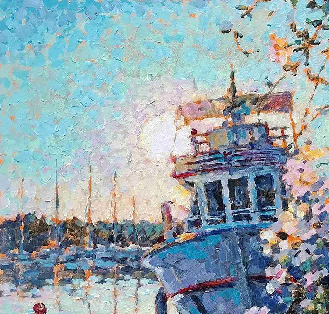 Acrylic painting Seascape Osnach Olesia