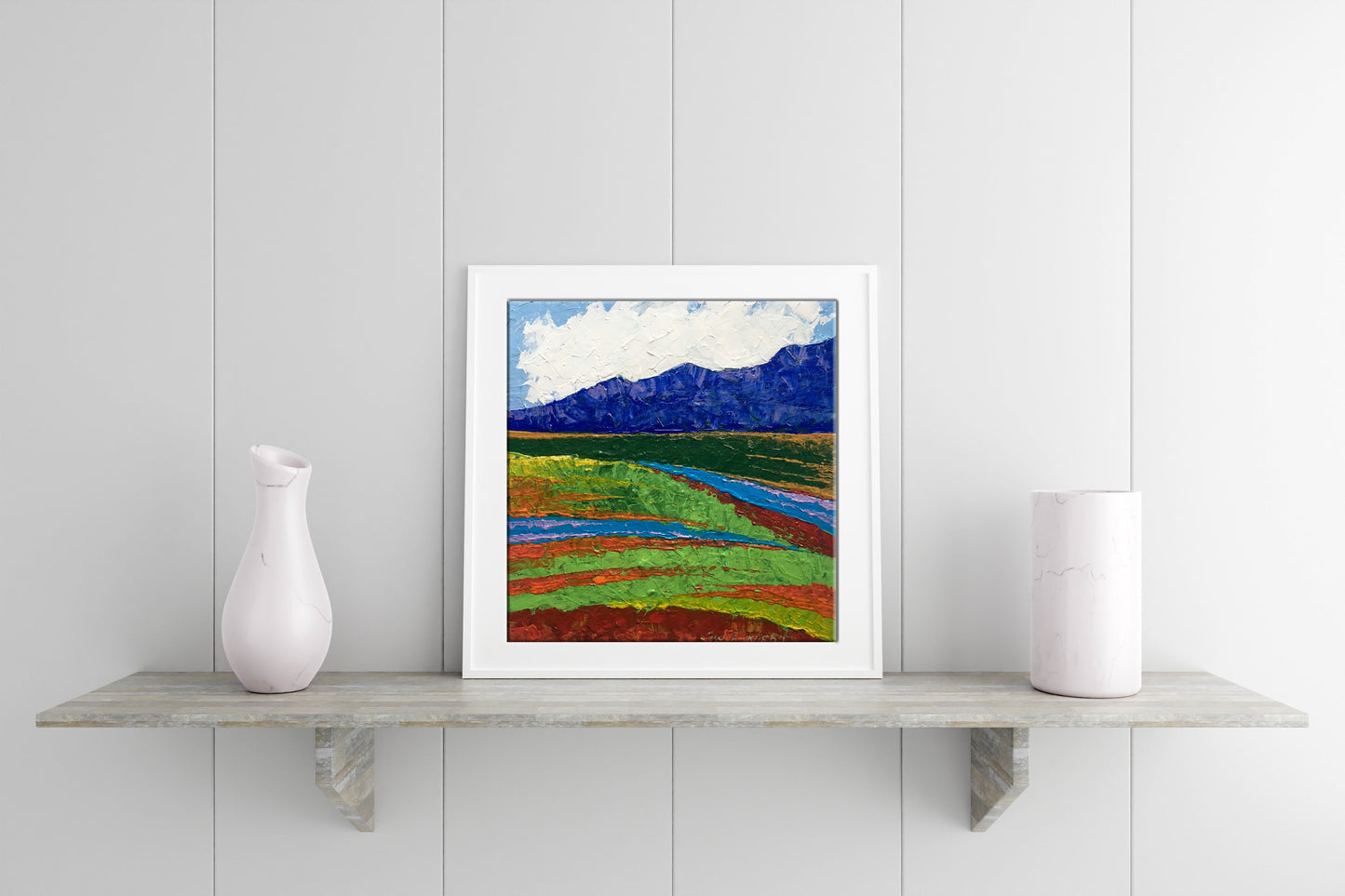 Oil painting Summer Sunlight on the Mountains V. Zadorozhnya
