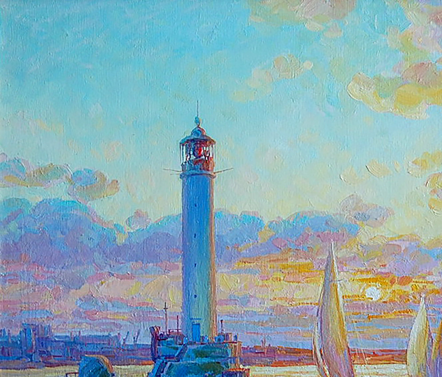 Oil painting Sea lighthouse Artim Dmitry
