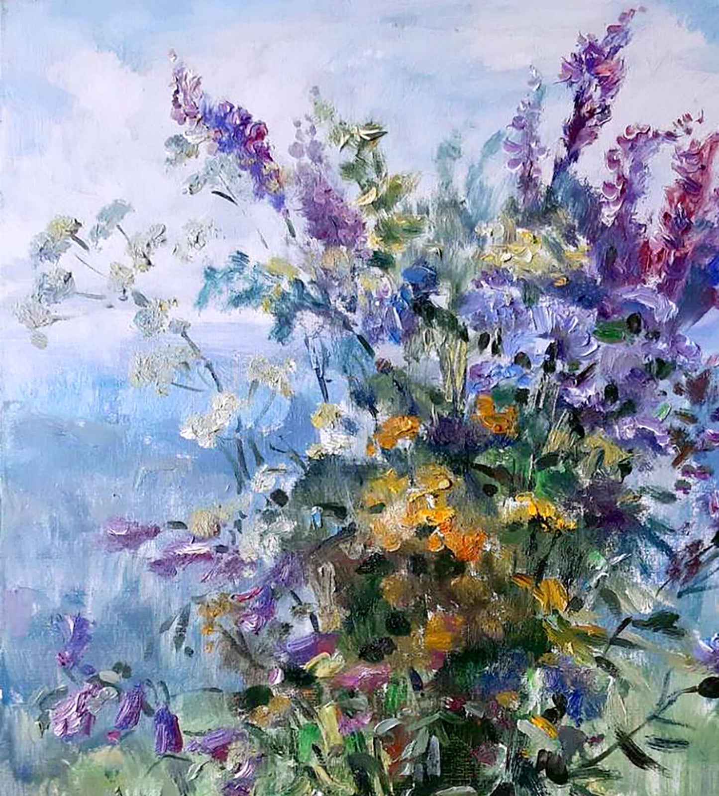 Oil painting Lilacs Flowers still life Kovalenko Ivan Mikhailovich