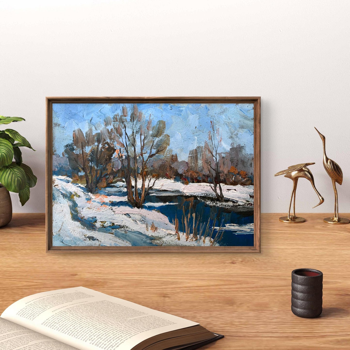 Oil painting Bright winter meadow Leonid Maistrenko