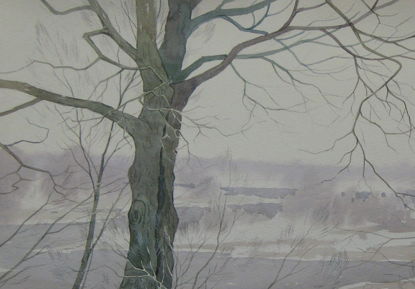 Watercolor painting Nature Landscape Valery Savenets