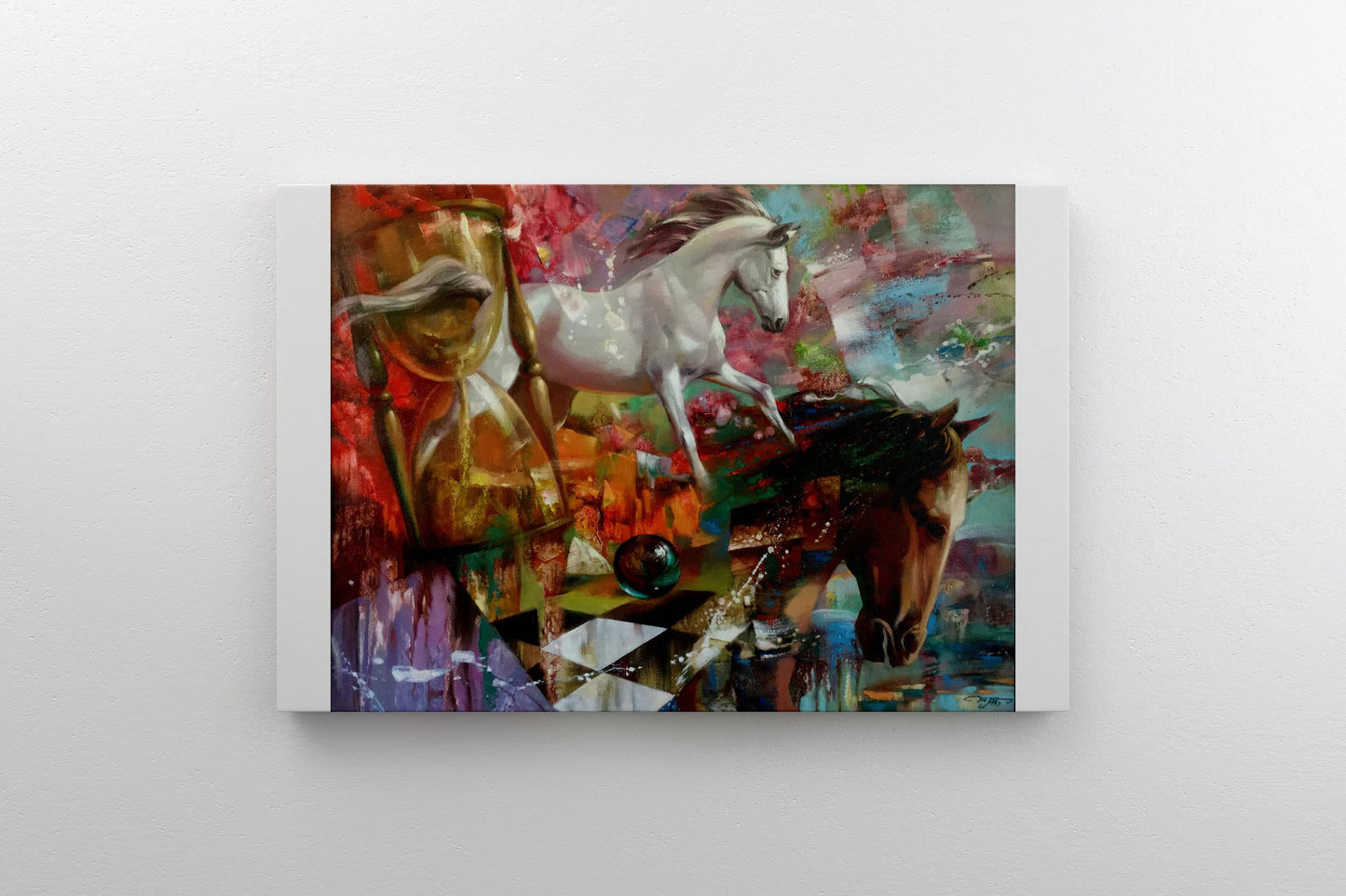 Abstract oil painting Running time Anatoly Borisovich Tarabanov