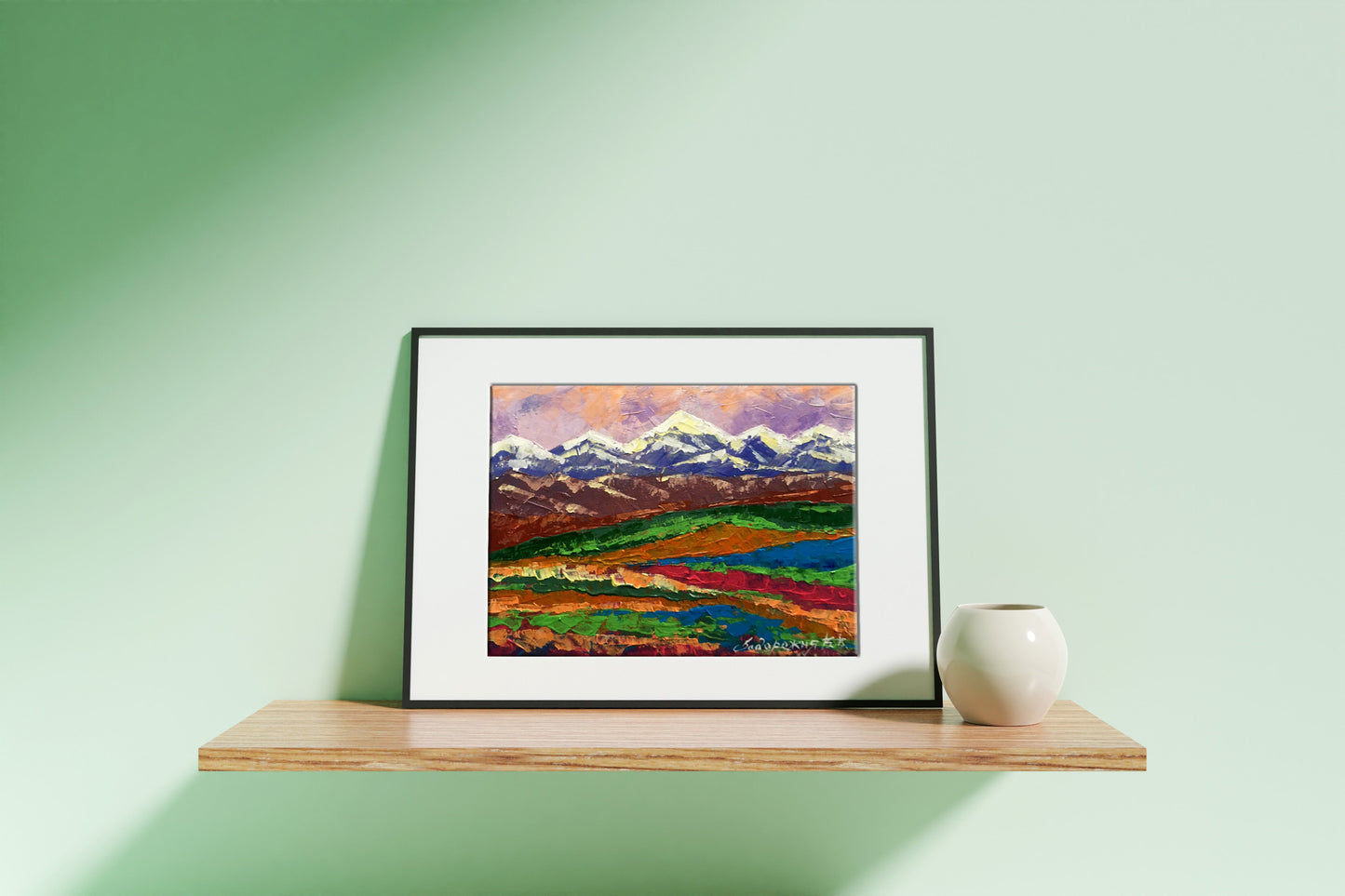 Oil painting Evening in the mountains Zadorozhnya V. V.