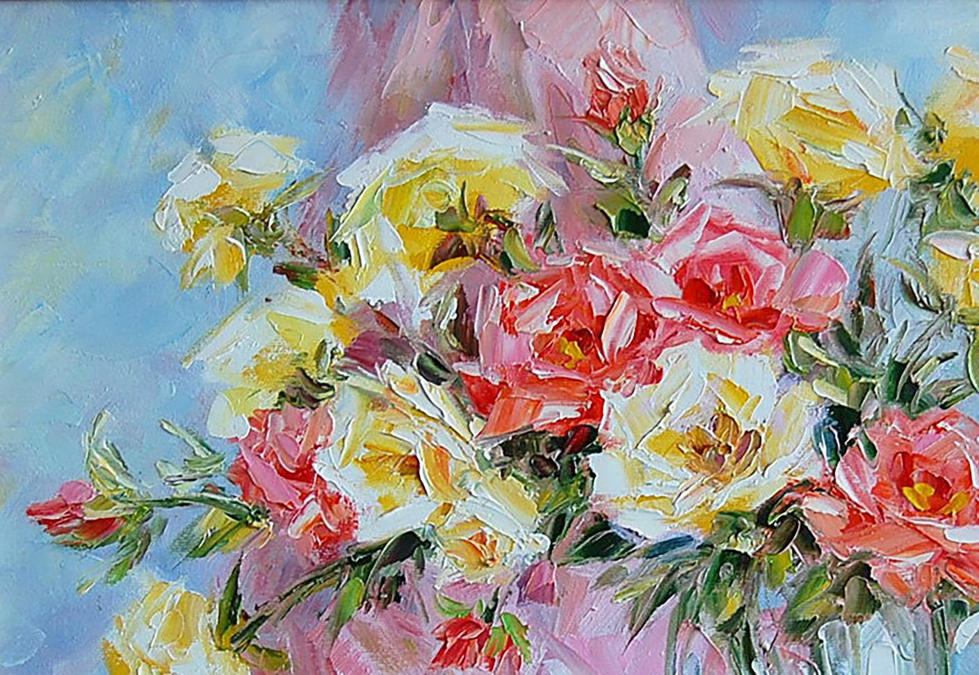 Oil painting Floral still life