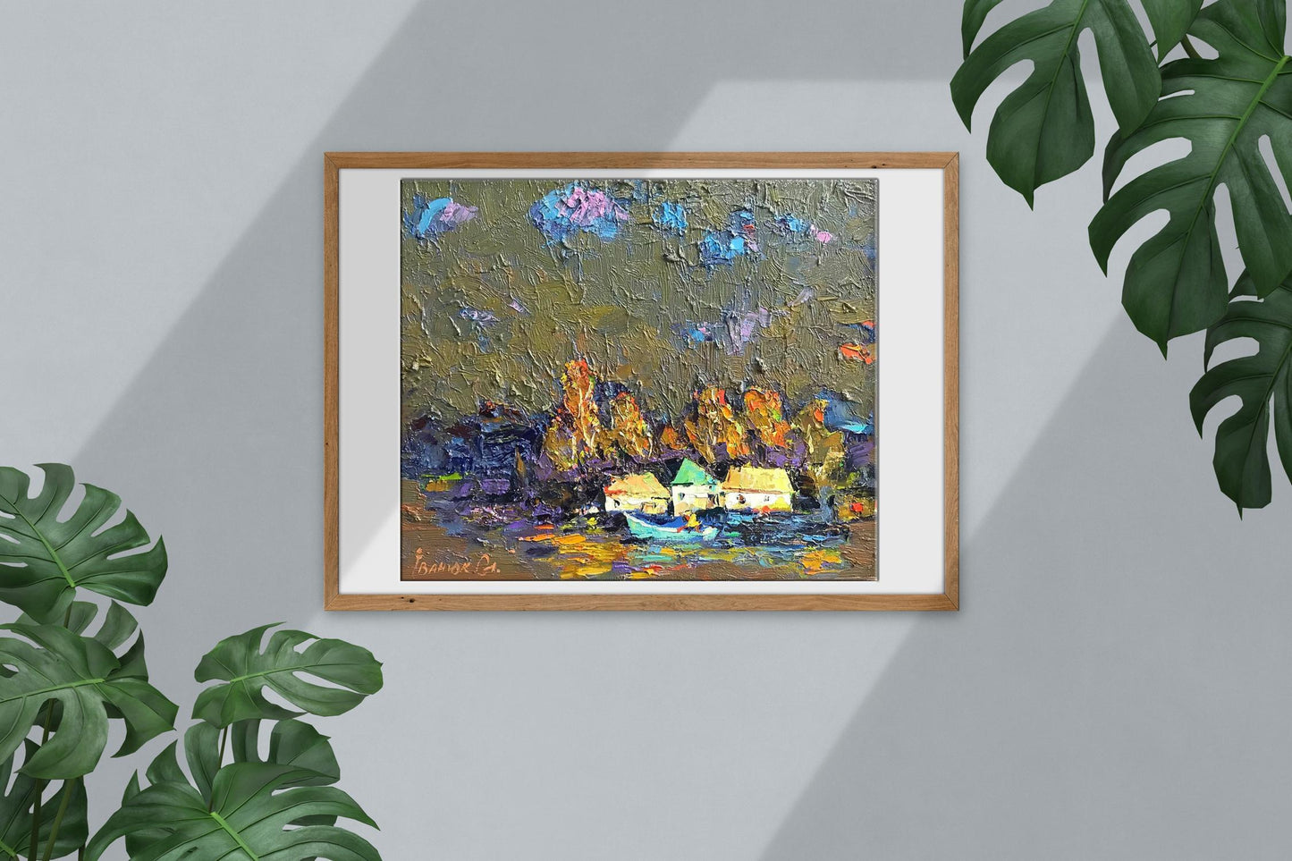 Oil painting autumn
