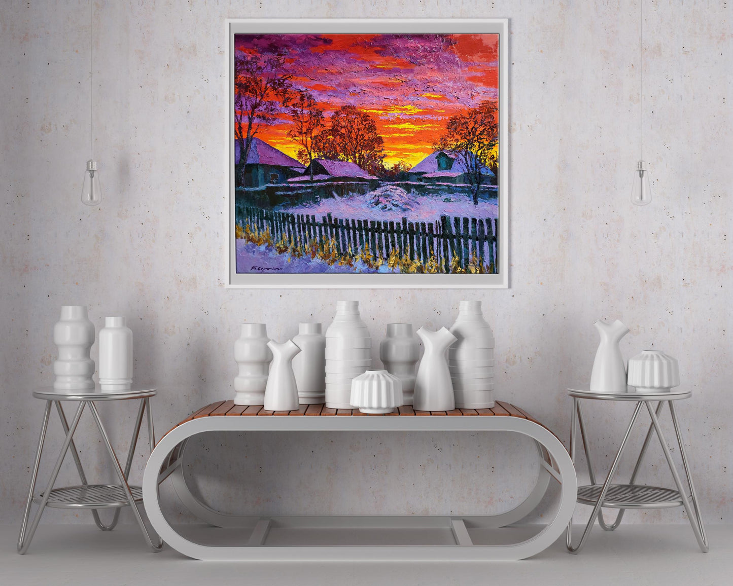 Oil painting Winter