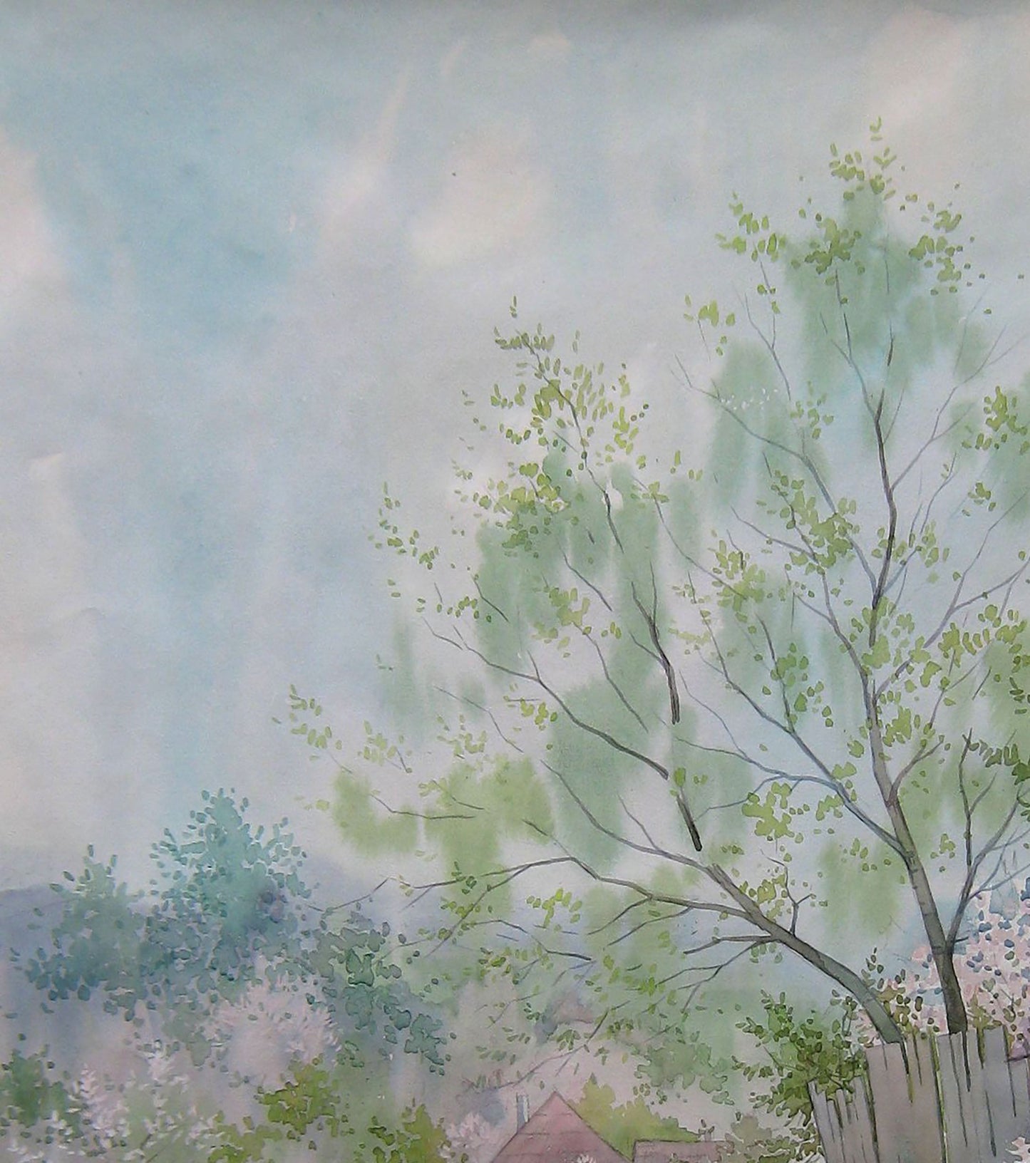 Valery Savenets' watercolor painting captures a March day