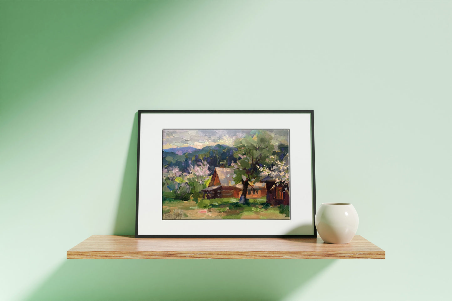 Oil painting Carpathian spring Batrakov Vladimir Grigorievich