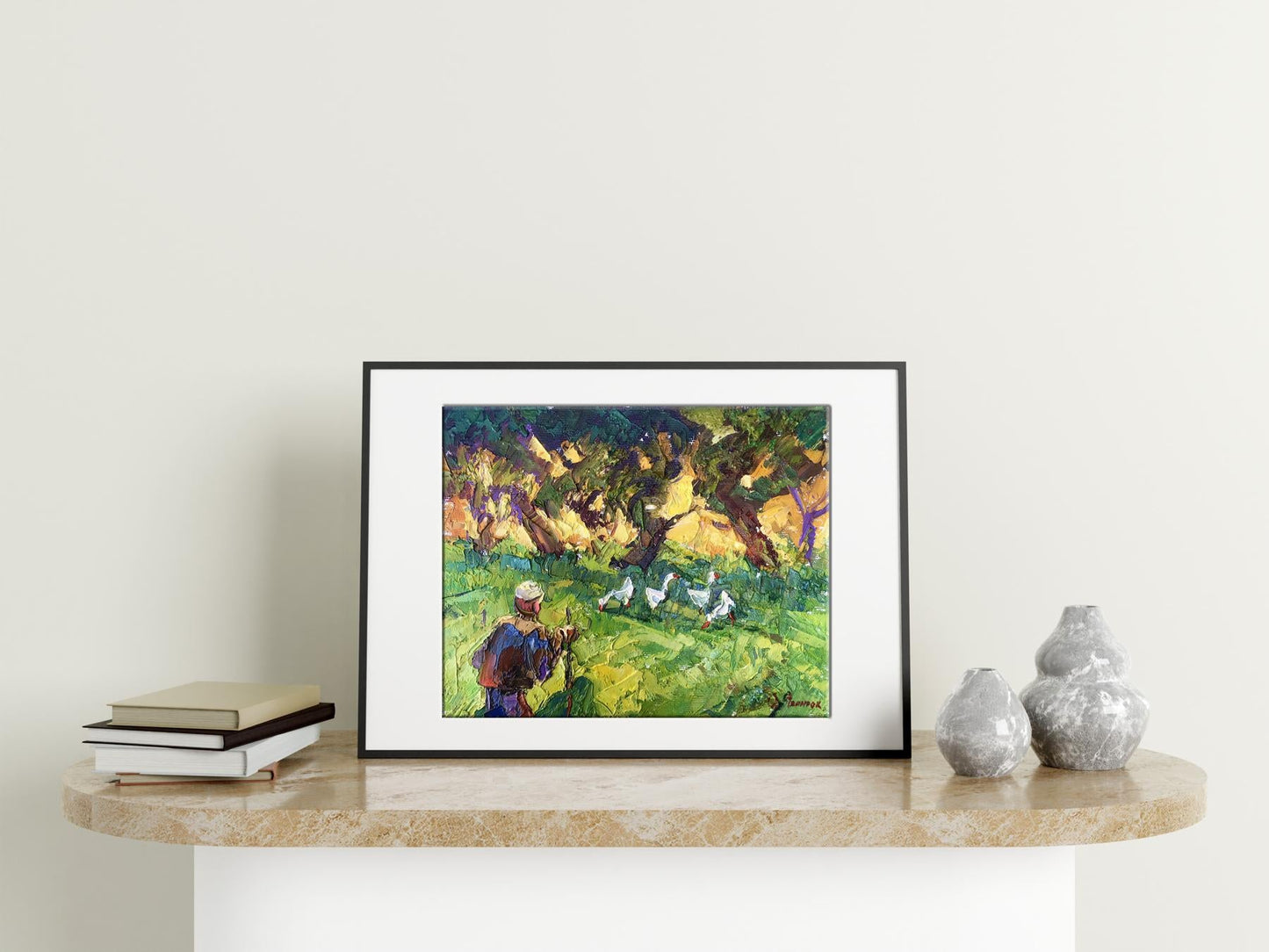 Oil painting garden
