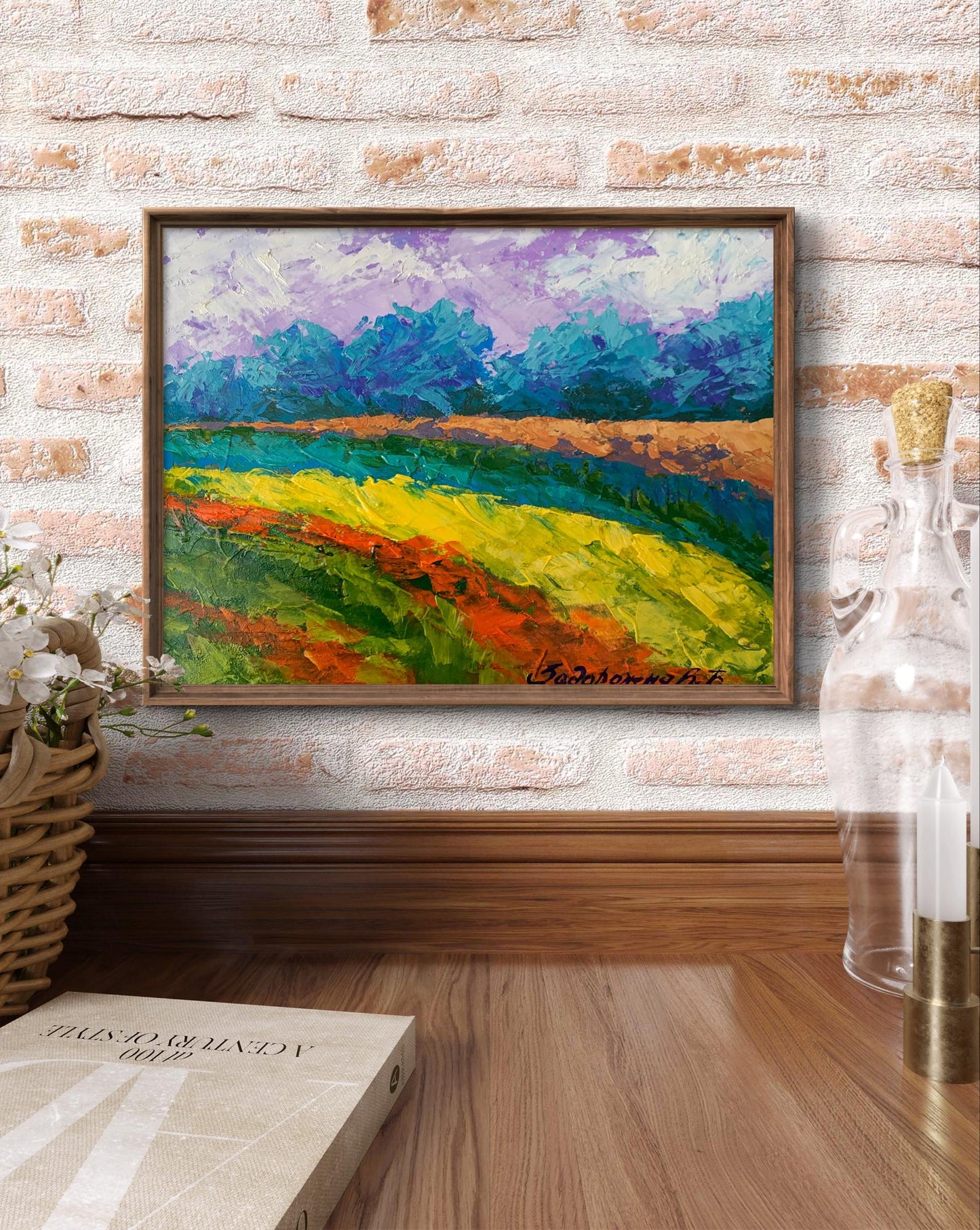 Oil painting Cloudy sunny day V. Zadorozhnya