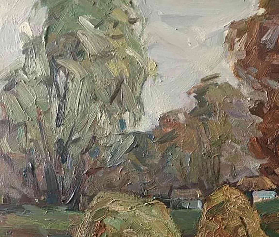 Oil Painting Nature Landscape Village landscape Art Autumn Landscape