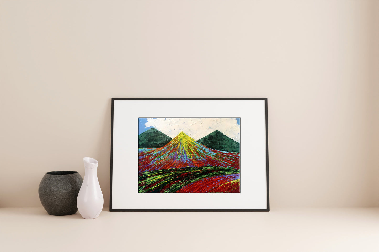 Oil painting Great Peak Mountains V. Zadorozhnya