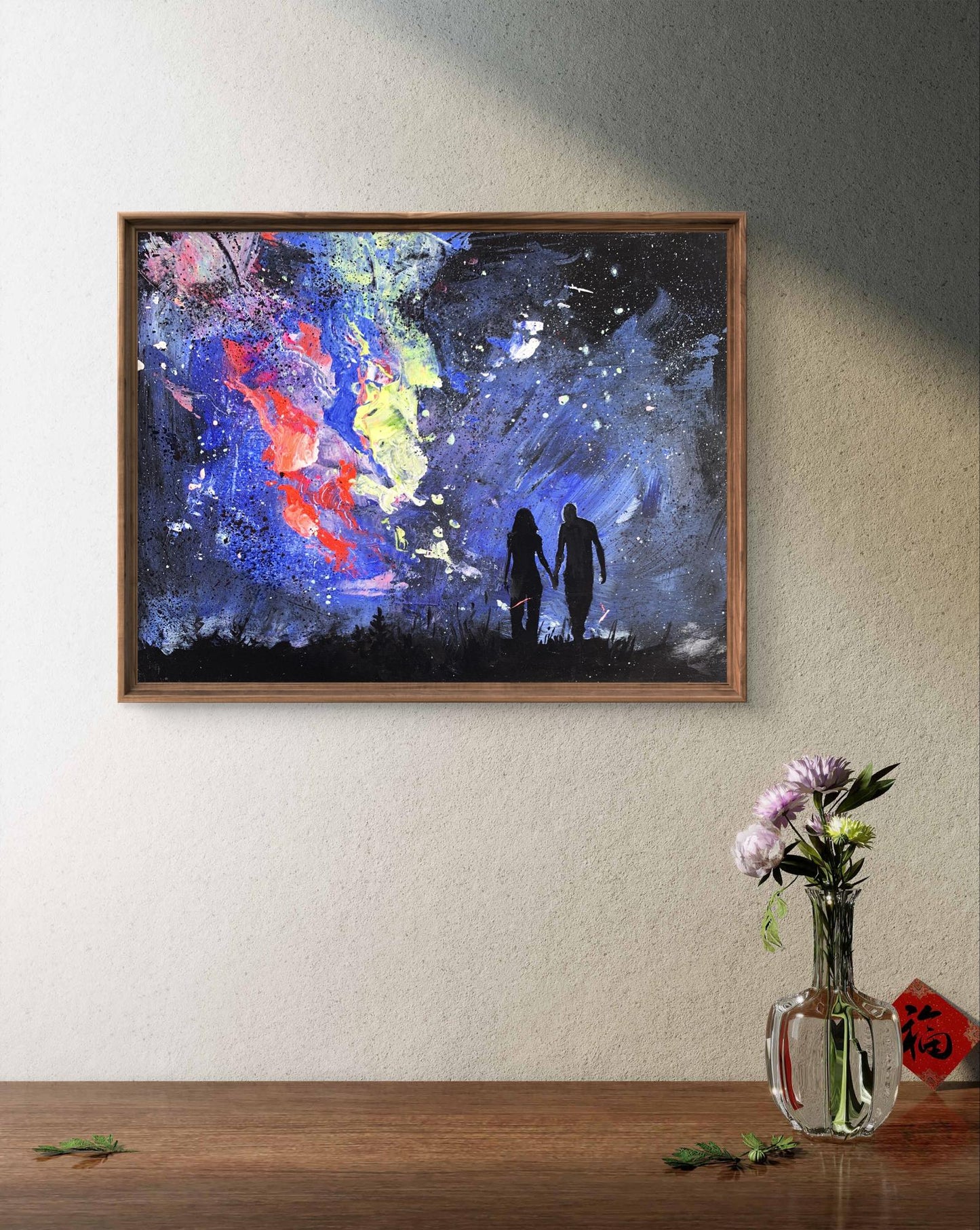 Oil painting Love night Unknown artist