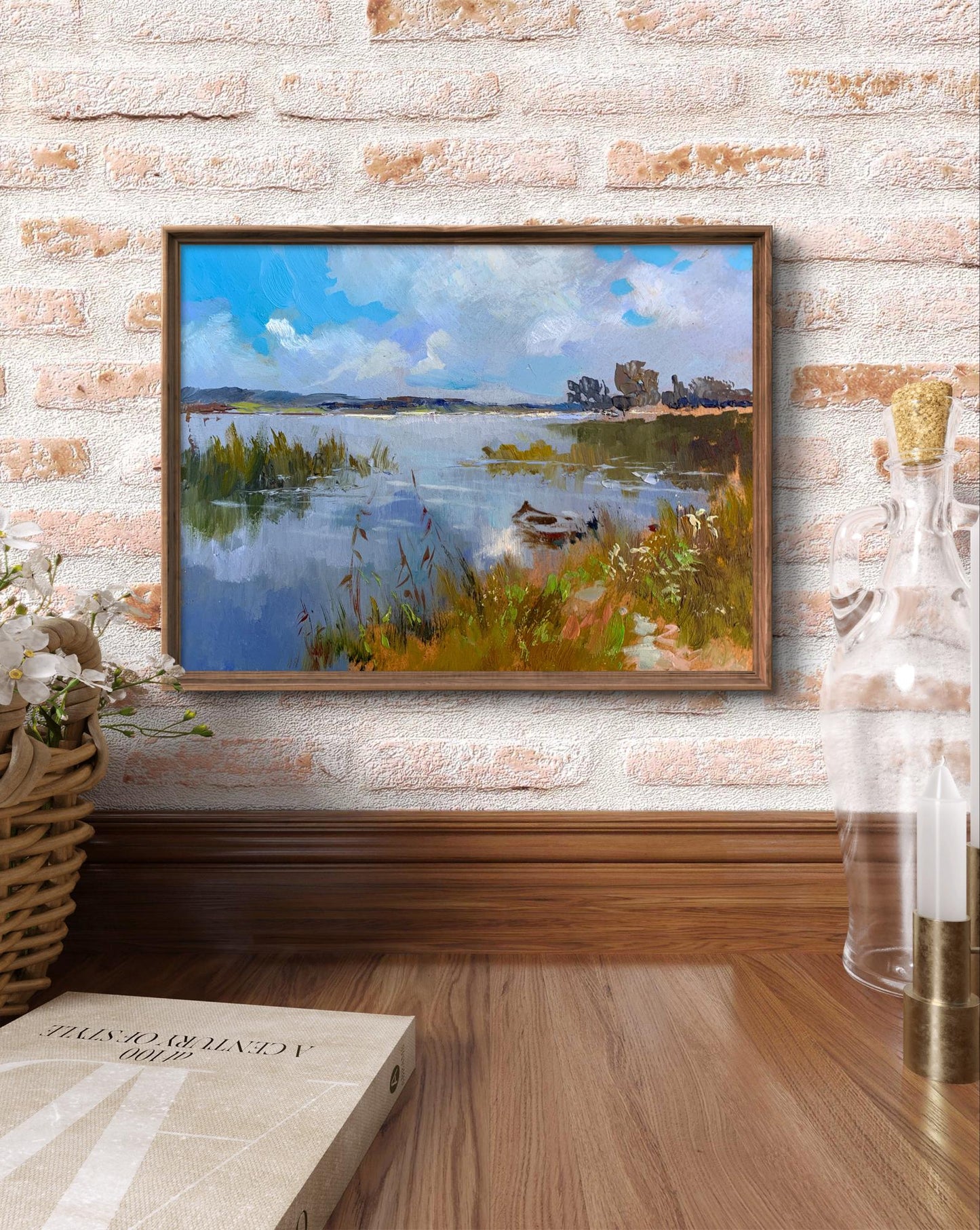 OIl painting Enjoying nature Yuriy Suprunchuk