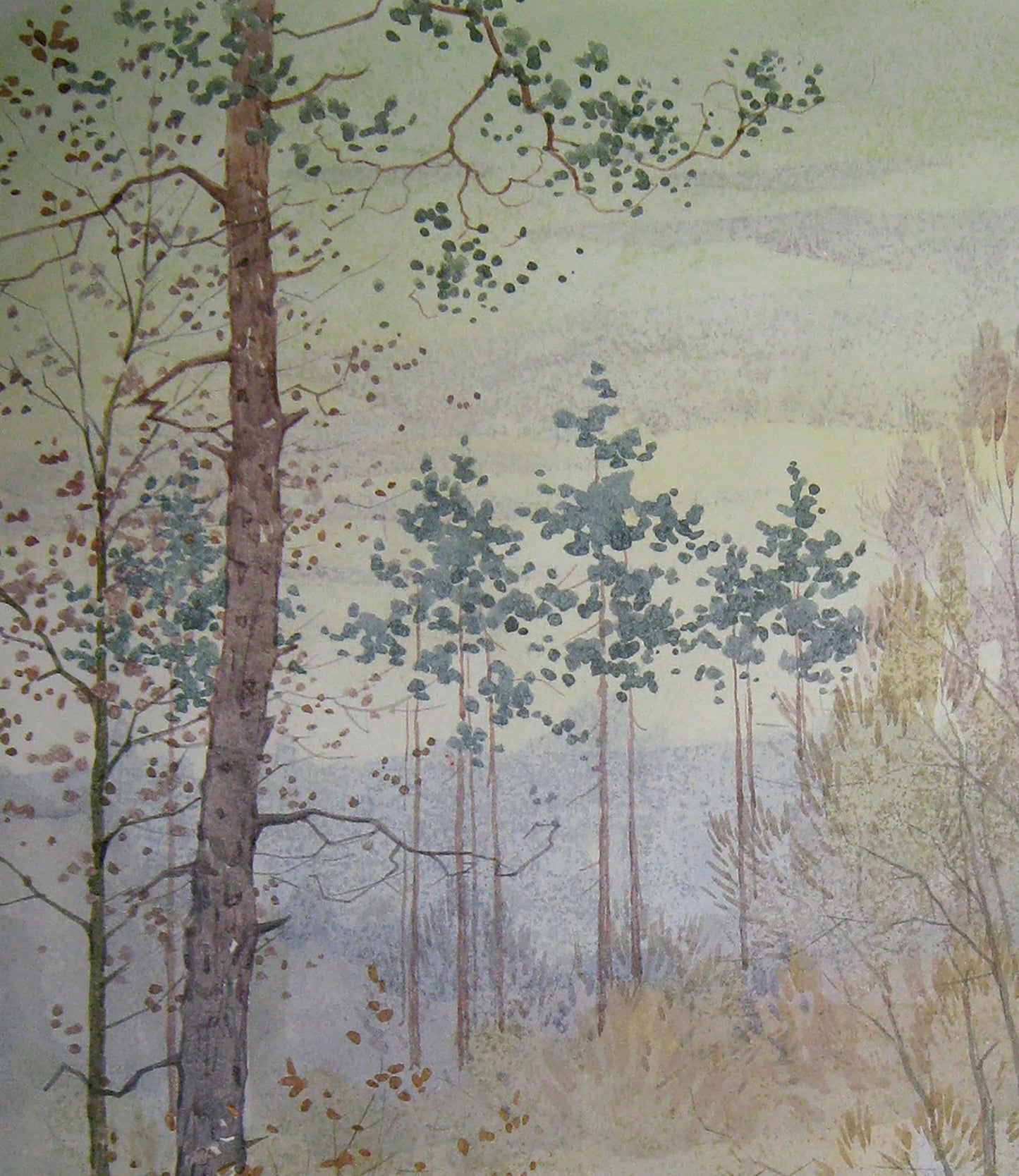 Watercolor painting Nature Landscape Savenets Valery