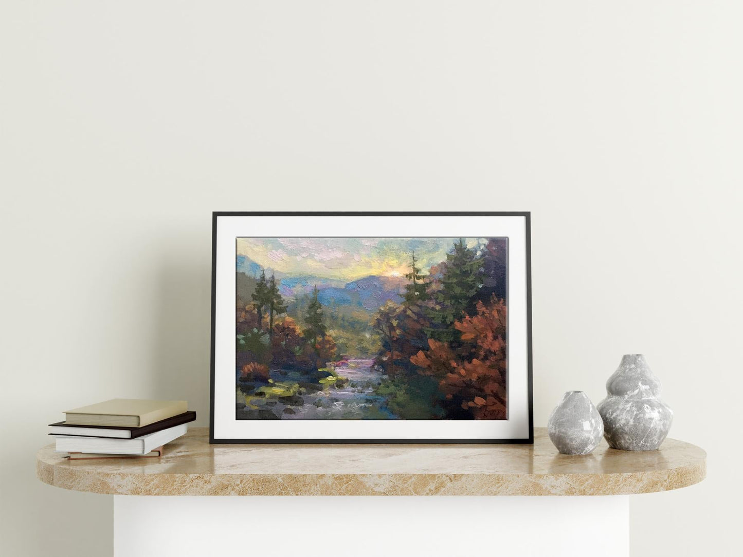 Oil painting Autumn in the Carpathians Batrakov Vladimir Grigorievich