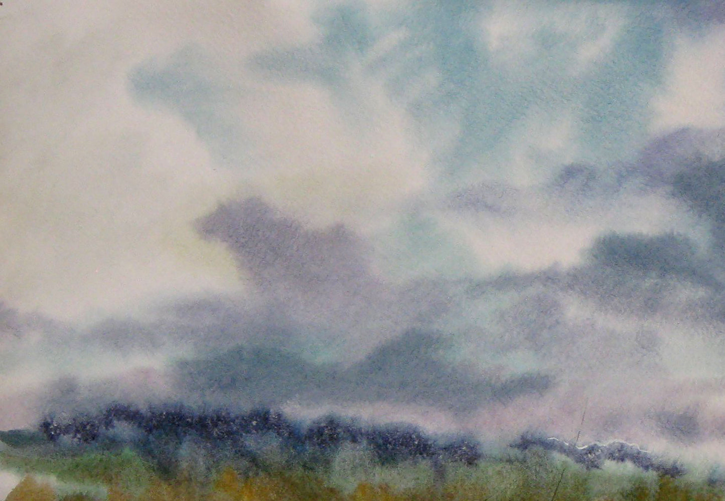 Watercolor painting Nature Landscape Savenets Valery