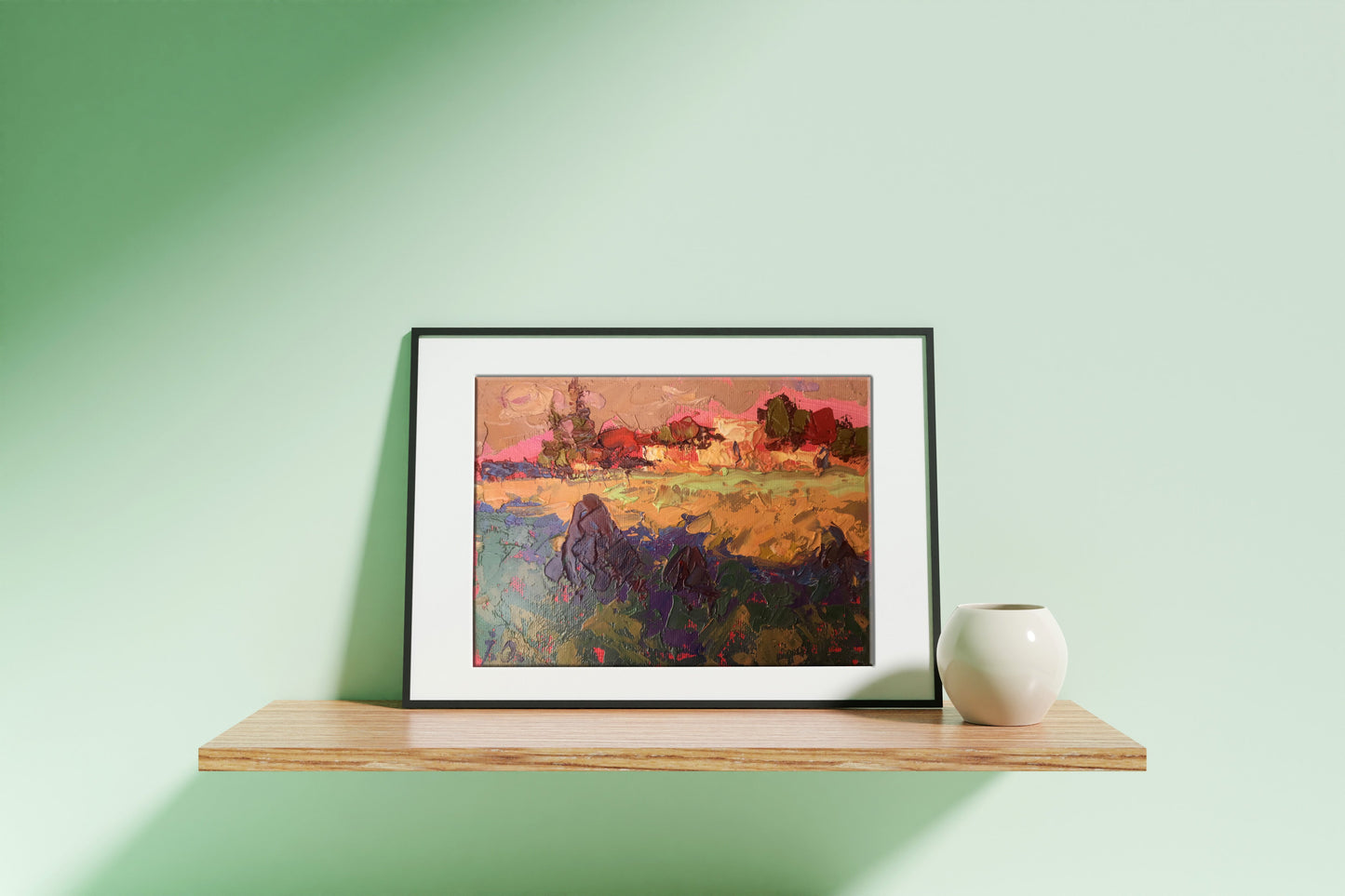 Oil painting By evening