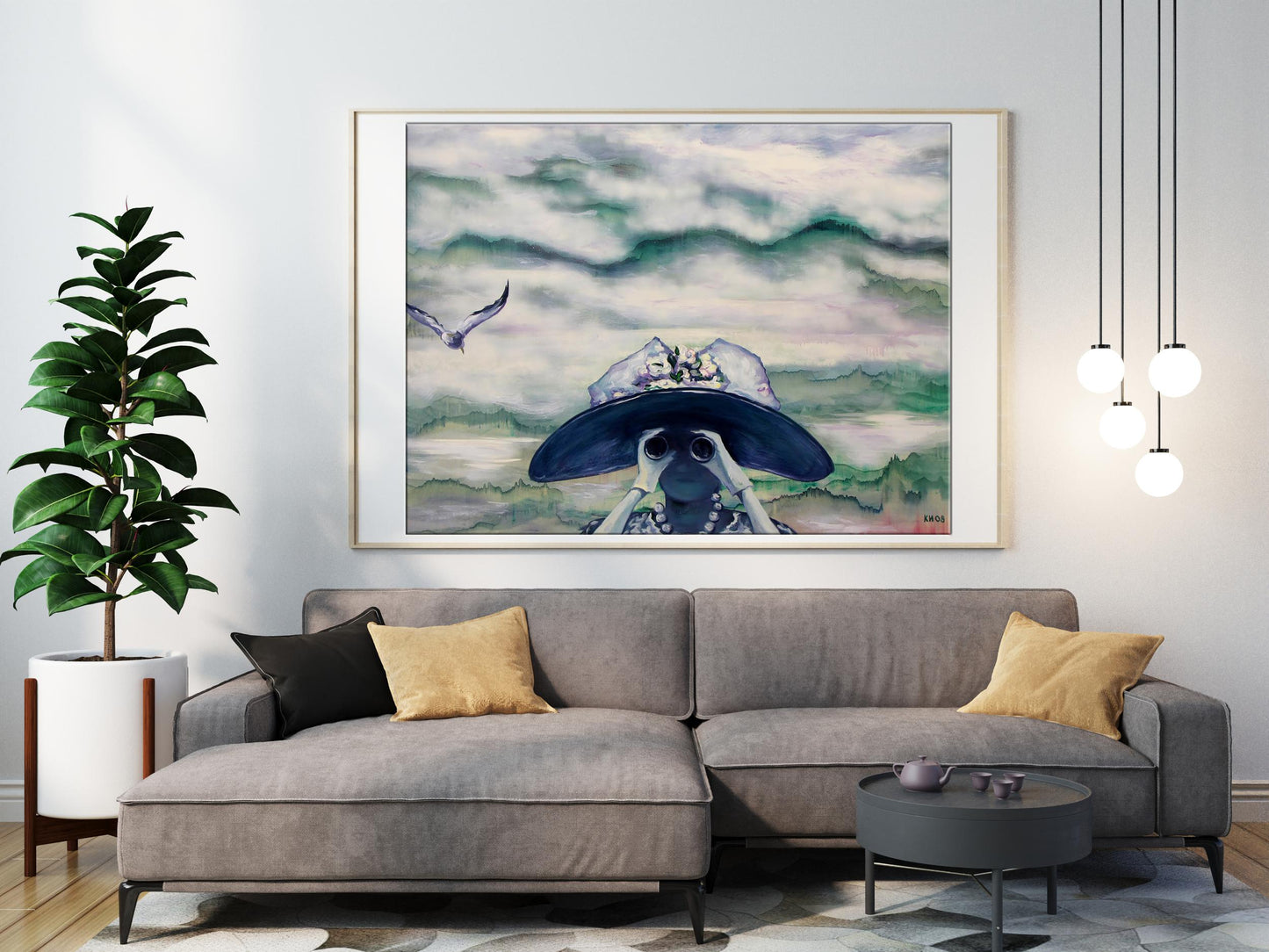 The painting Far from near by Ihor Konovalov is displayed in the living room