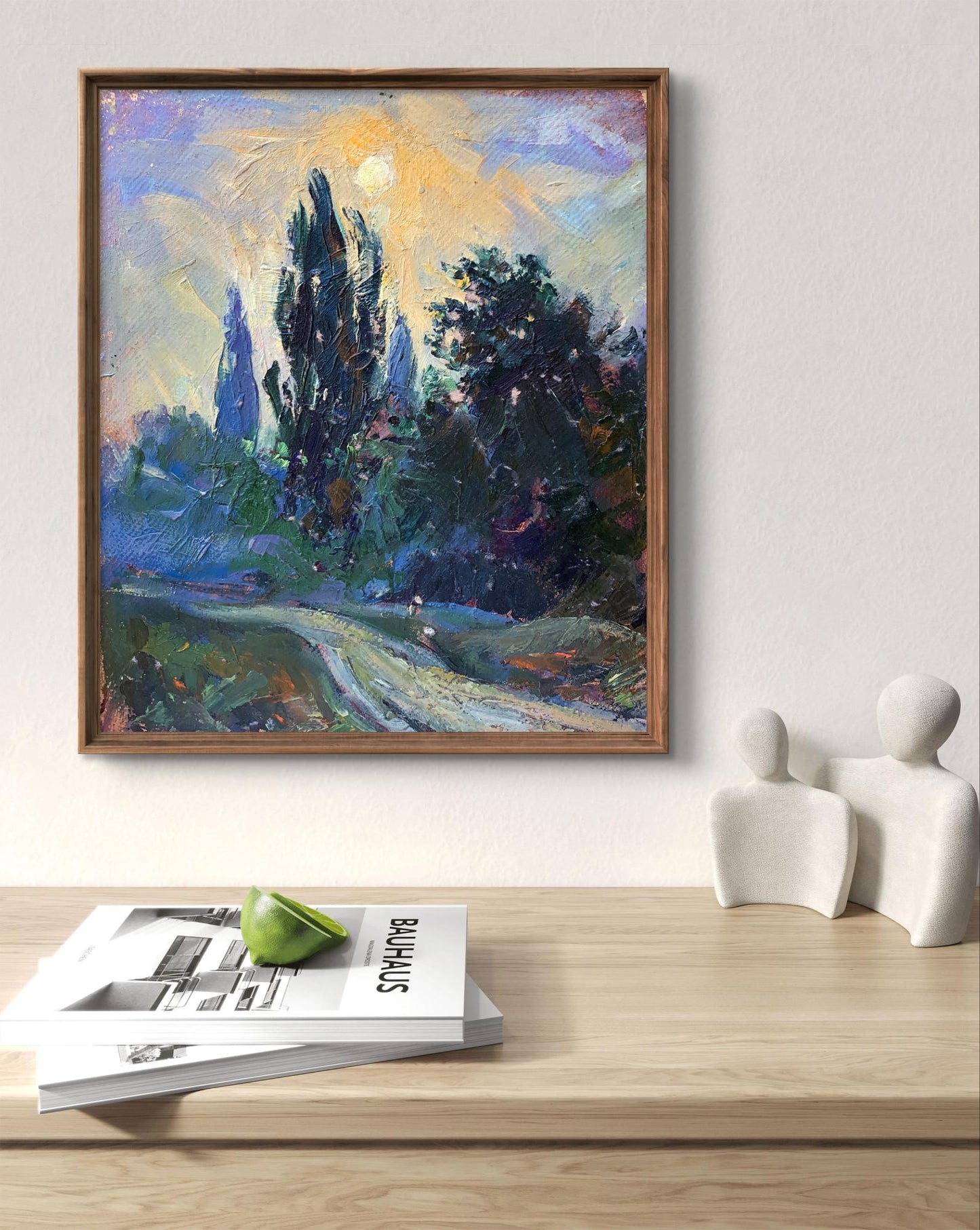 Oil painting Yellow sunset Mykhailo Burdylo