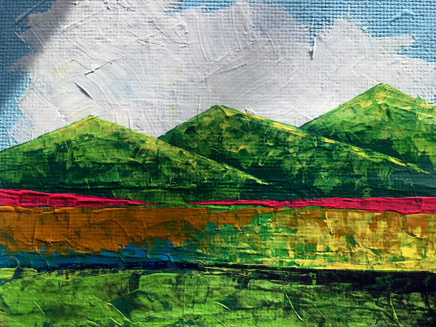 Oil painting In the summer mountains Zadorozhnya V. V.