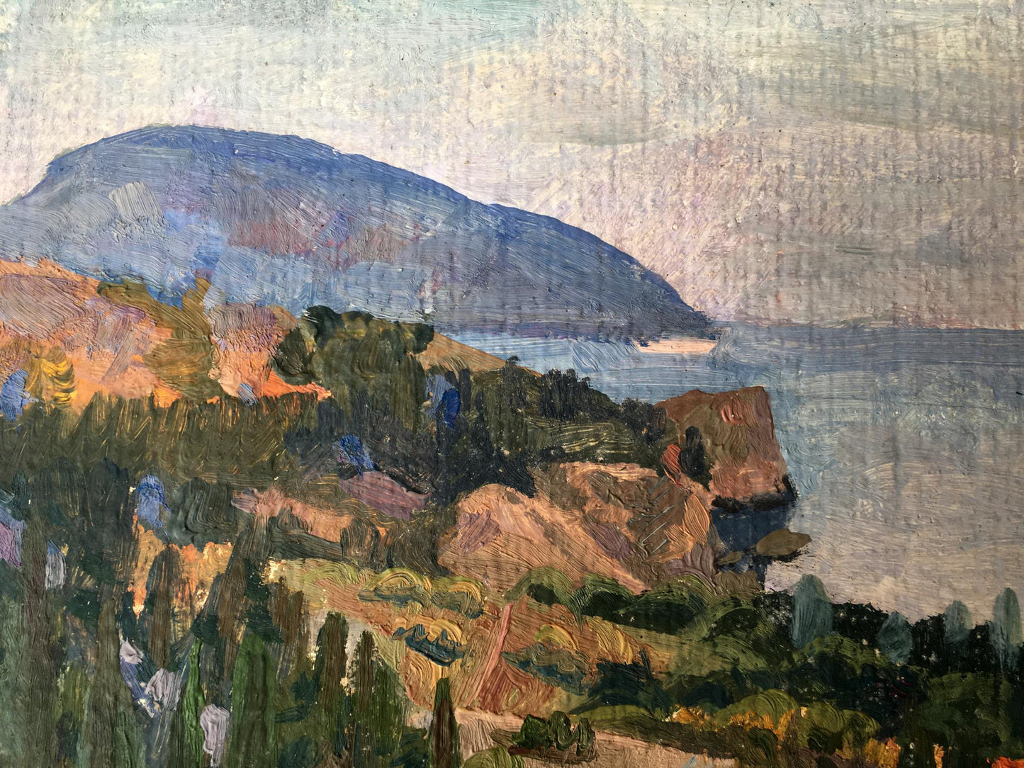 Oil painting Near the mountain Batrakov Vladimir Grigorievich