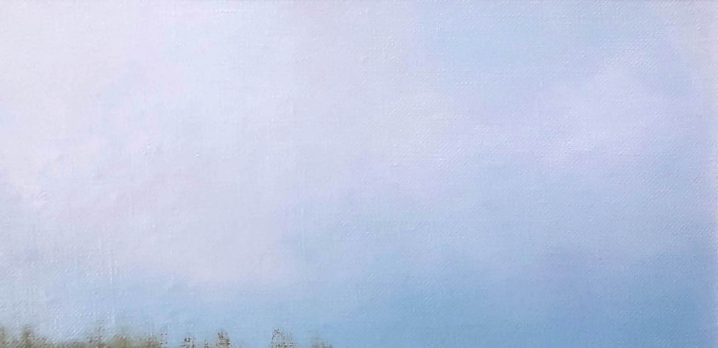 Oil painting The storks have arrived Korkishko Vasily