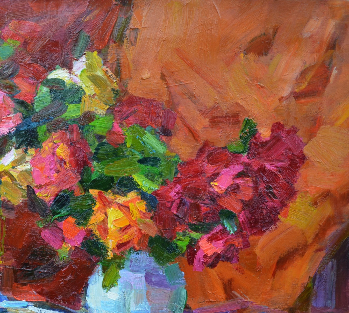 Oli painting still life Bouquets of roses Flowers Pereta Vyacheslav