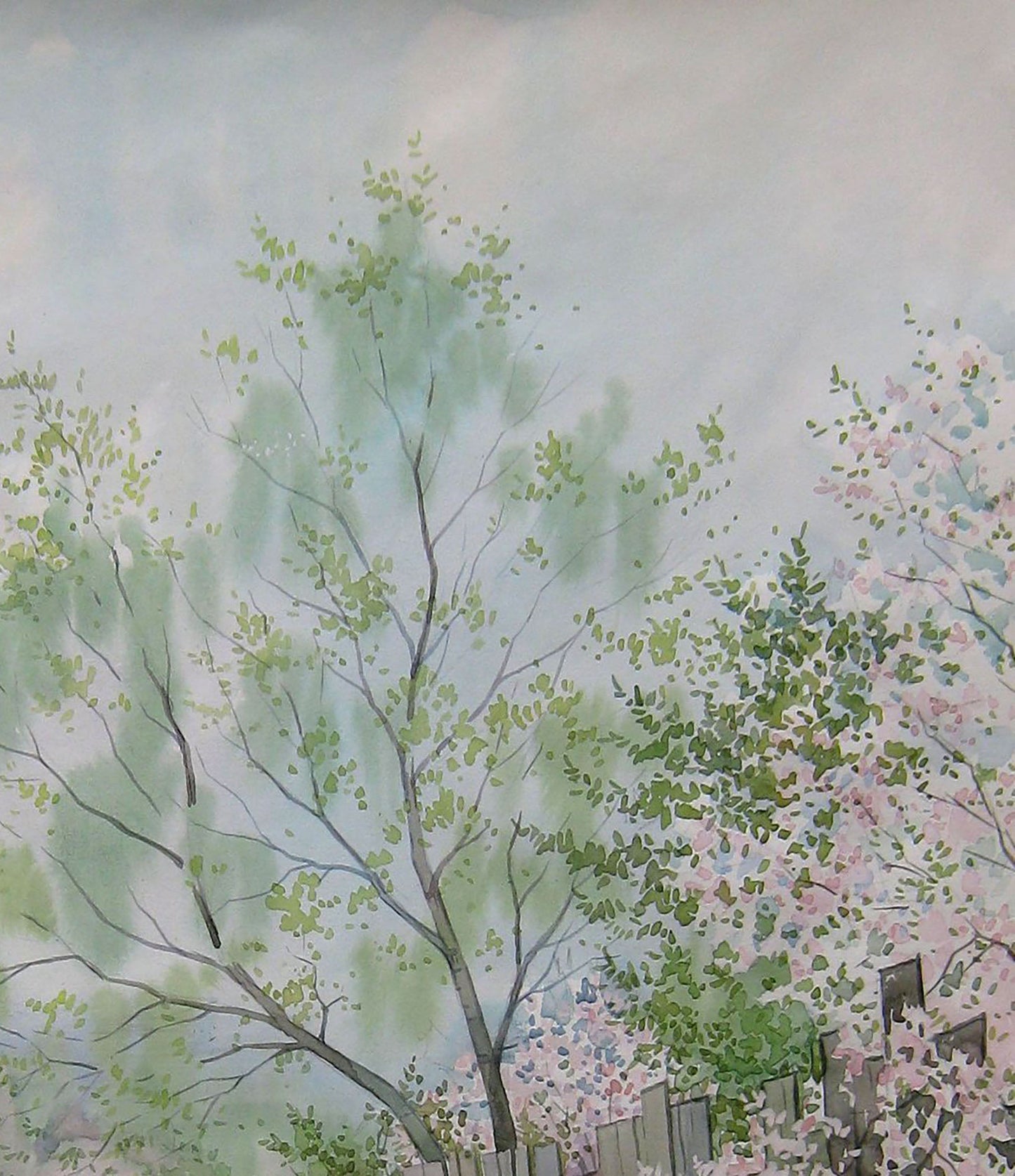 In watercolor, Valery Savenets depicts the essence of a March day