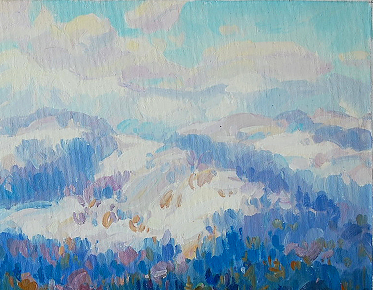 Oil Painting Mountain Nature Landscape