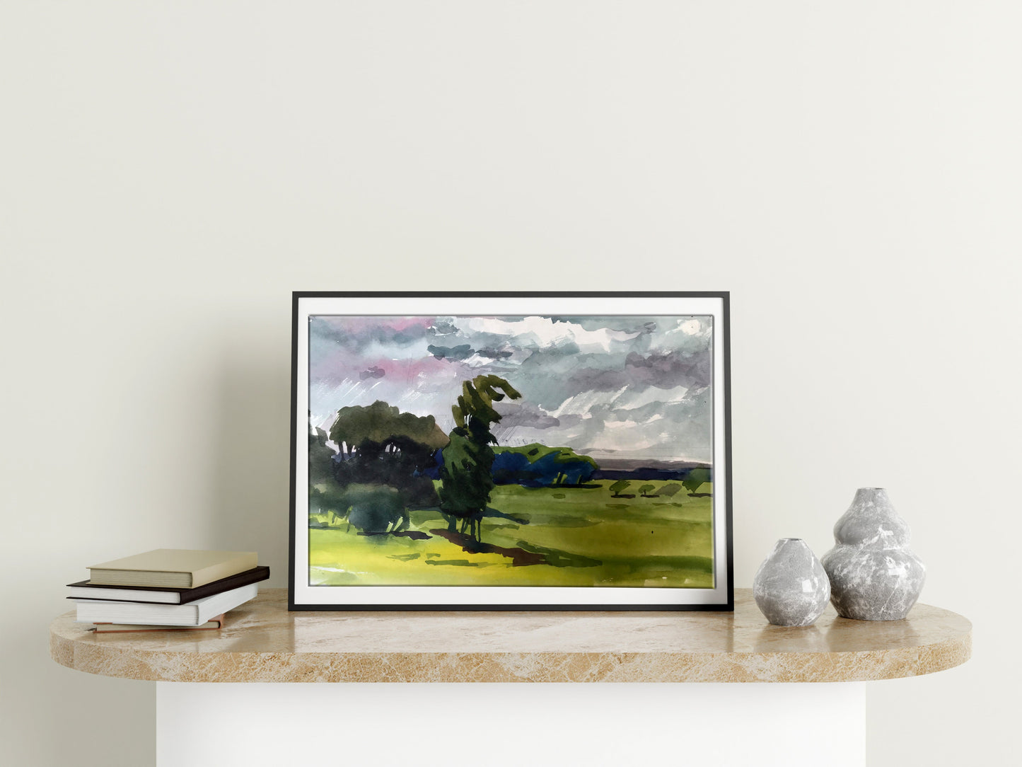 Watercolor painting A storm is coming Litvinov Oleg Arkad'yevich