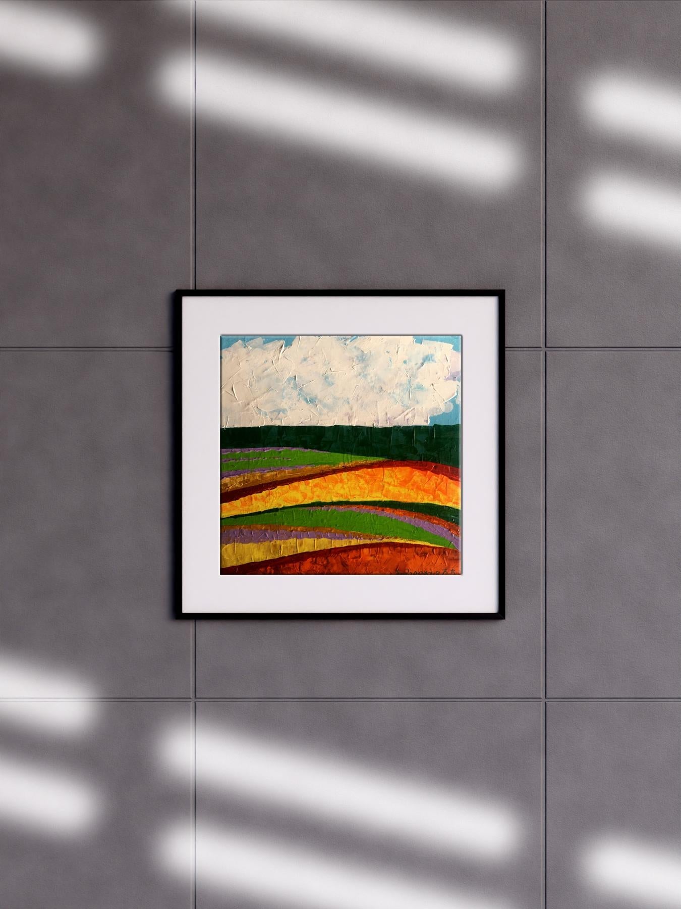 Oil painting Summer perspective after rain V. Zadorozhnya