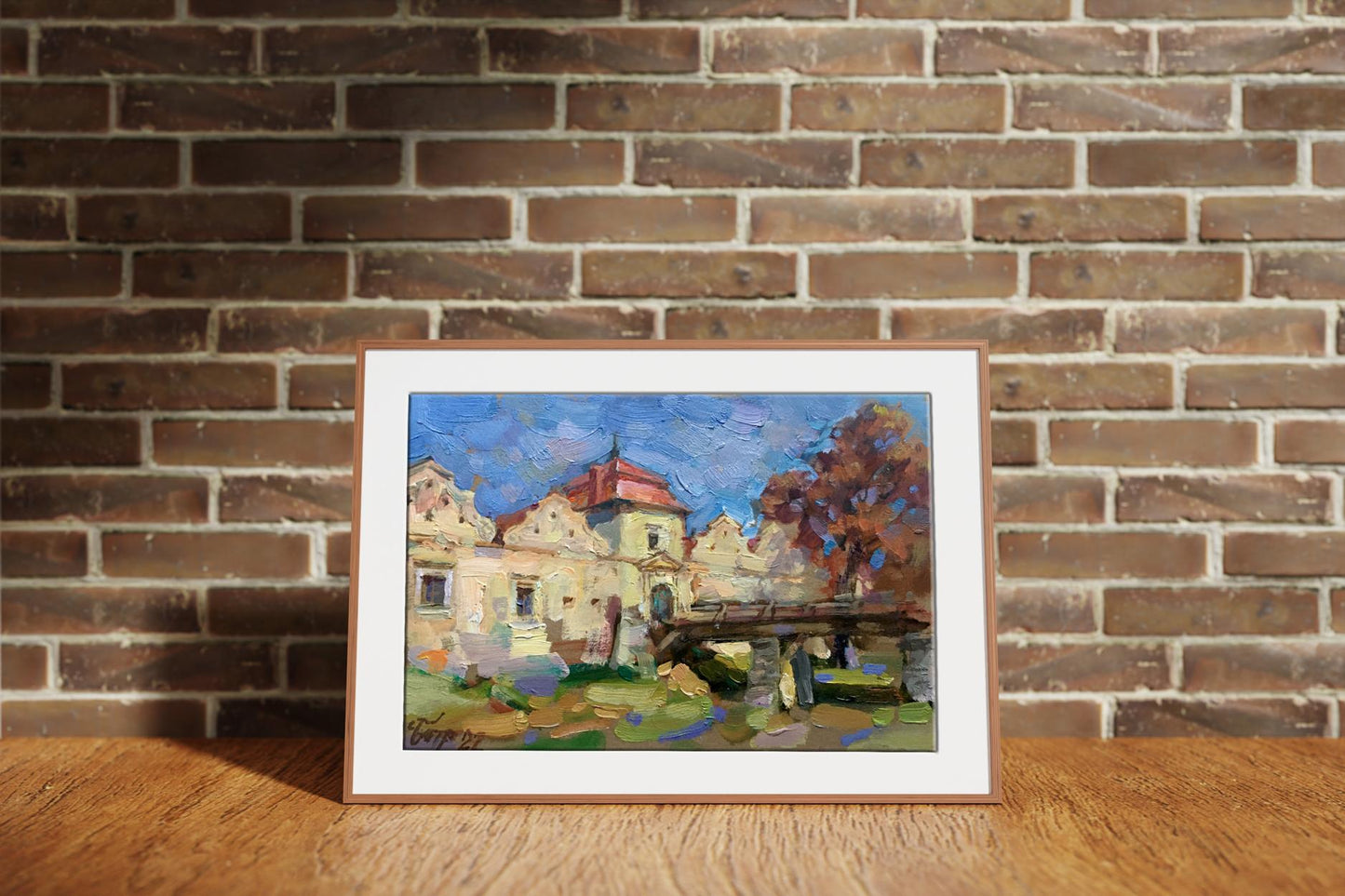 Oil painting Svirzh castle Batrakov Vladimir Grigorievich