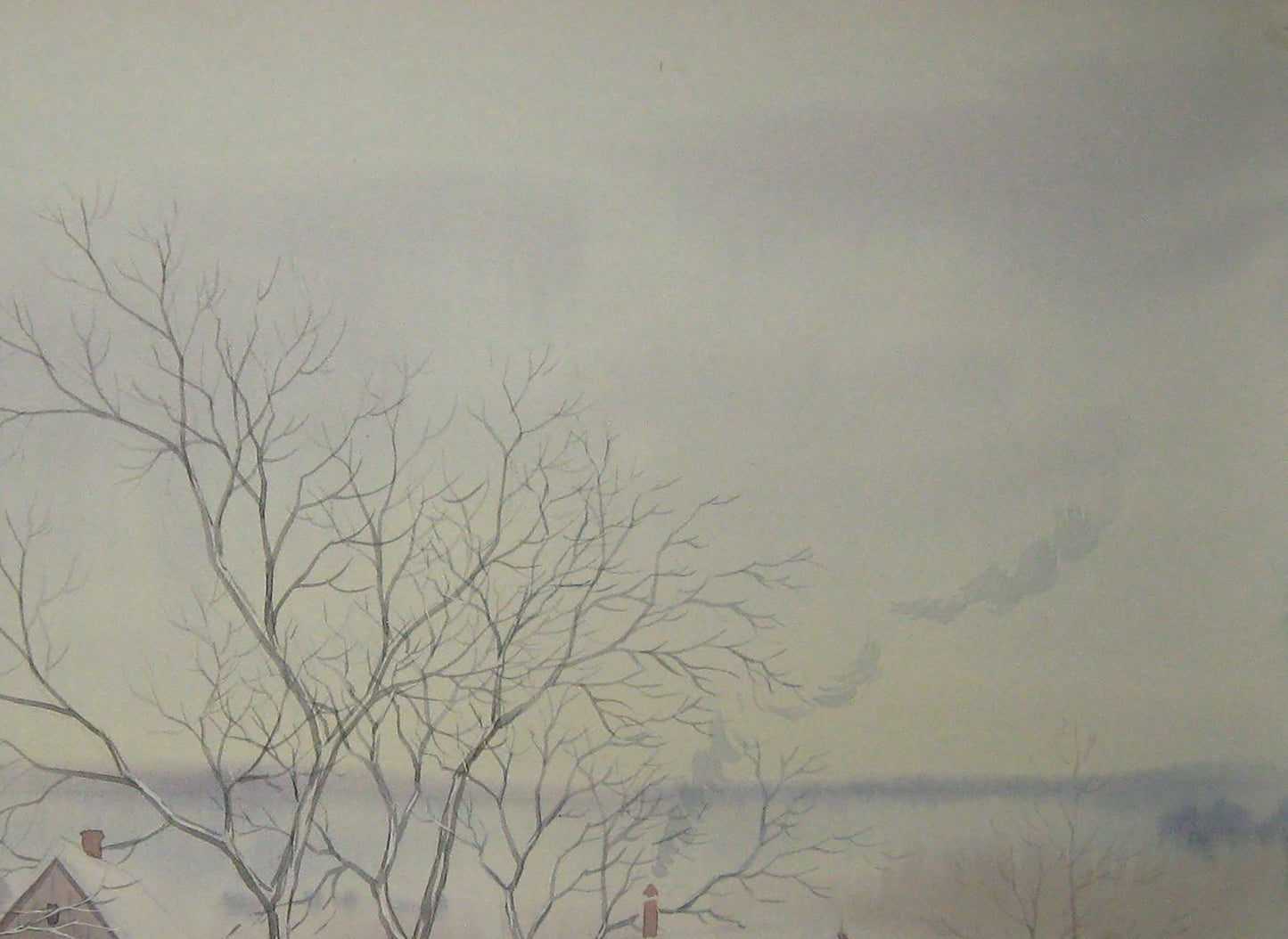 Village Winter Landscape