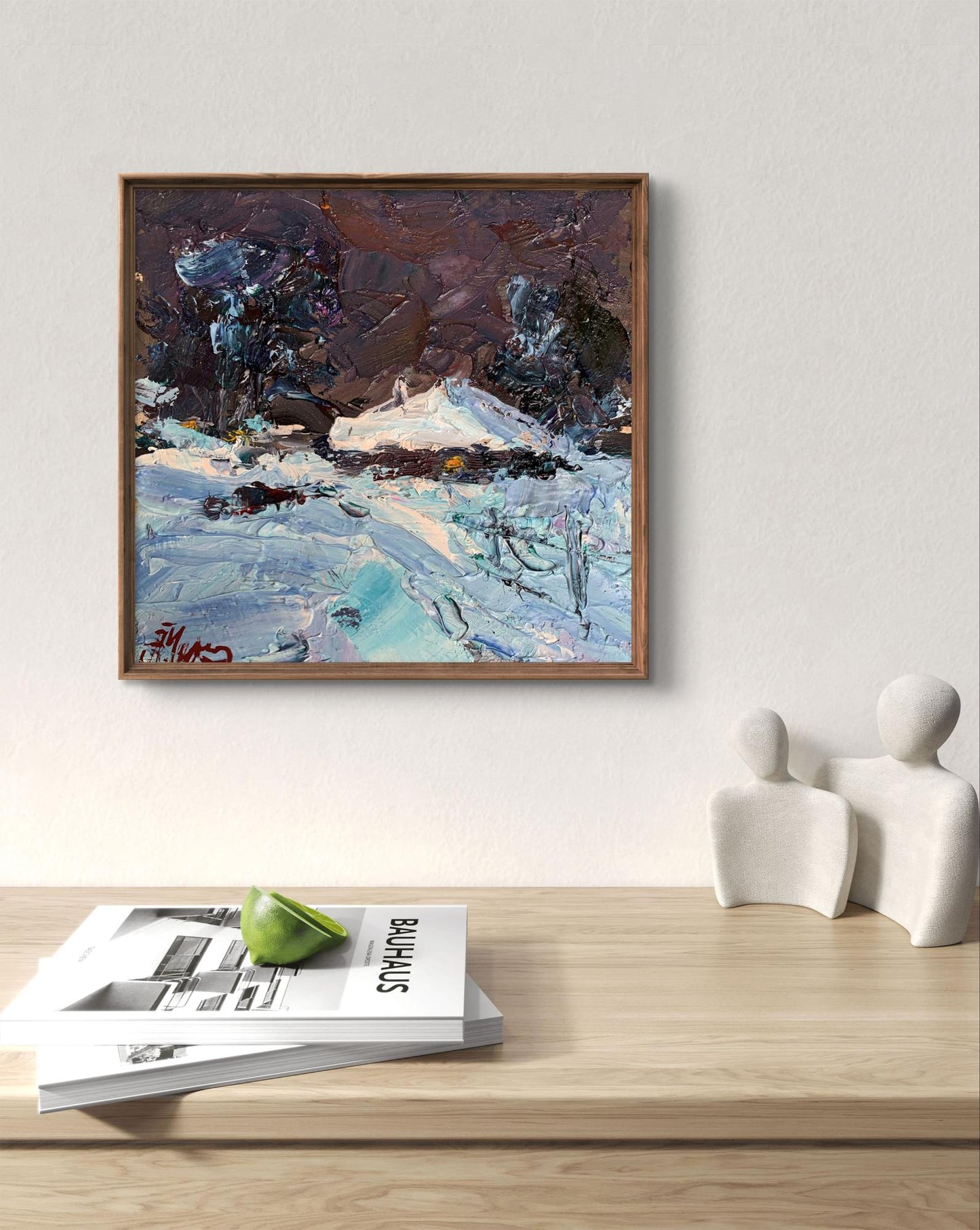 Oil painting Winter night Oleksiyander Cherednichenko