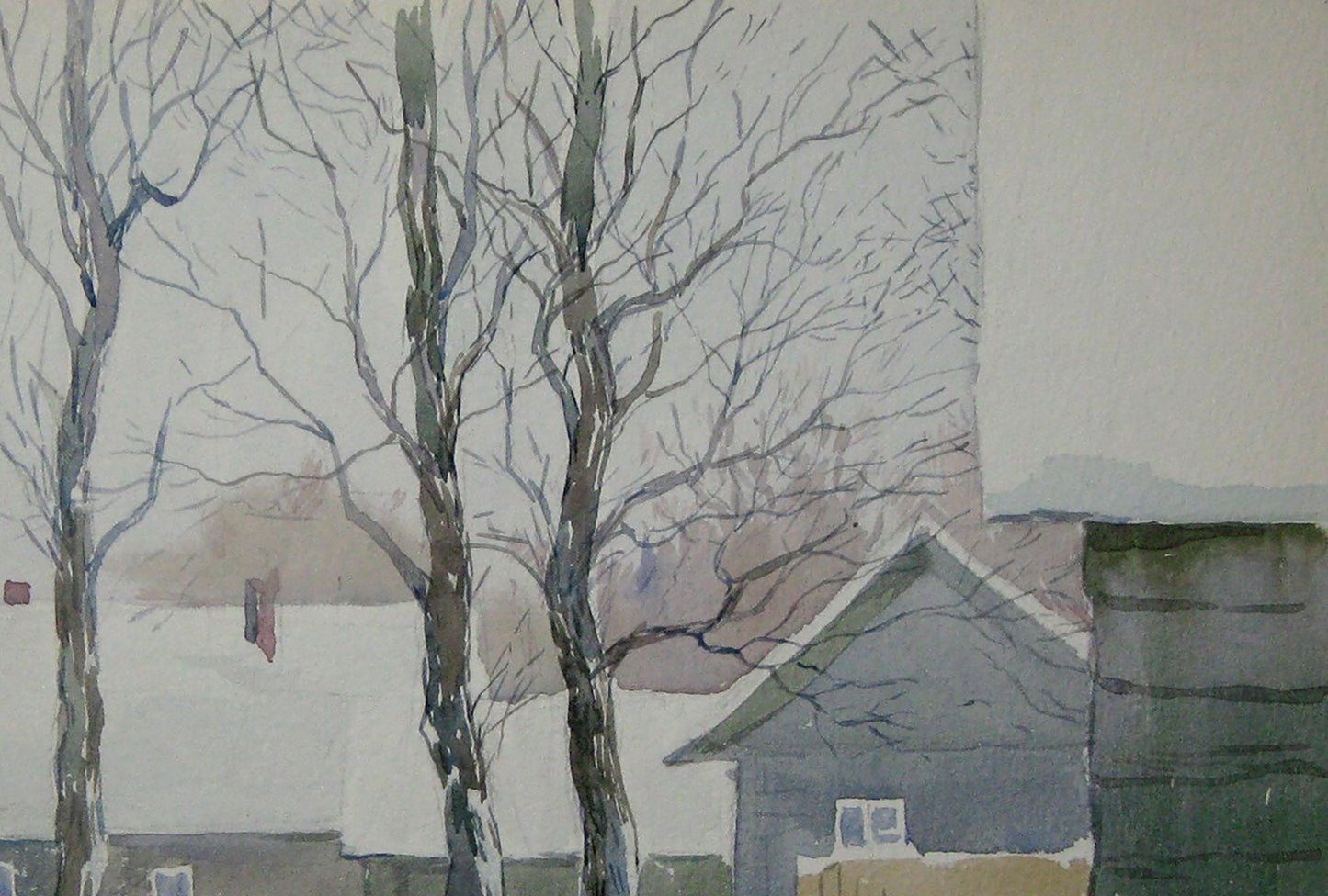 Winter Village landscape