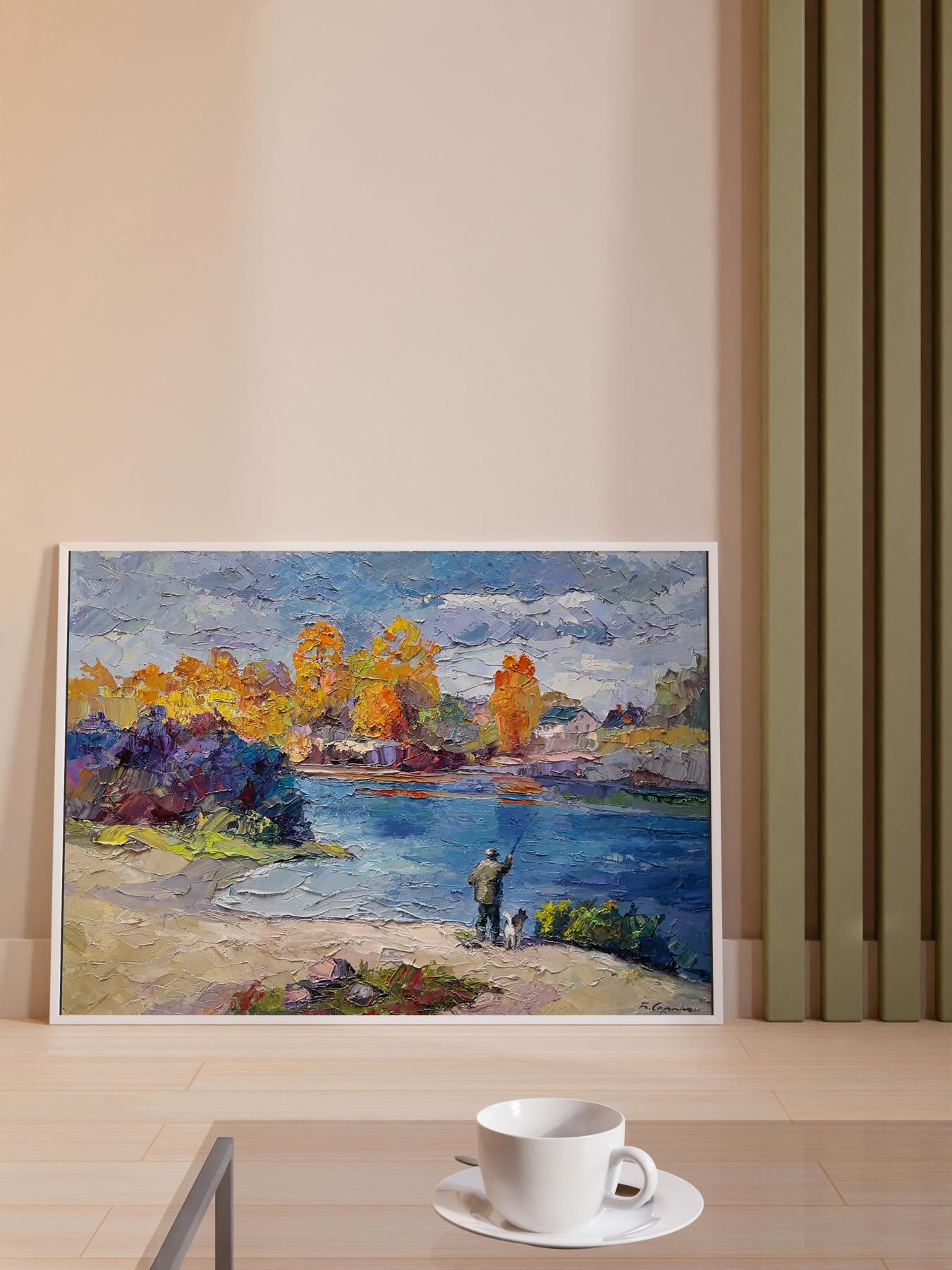 Oil painting Fishing Serdyuk Boris Petrovich №SERB 720