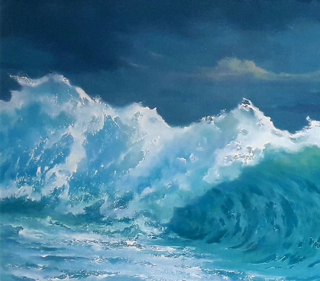 Oil painting Seascape with waves Vasily Korkishko