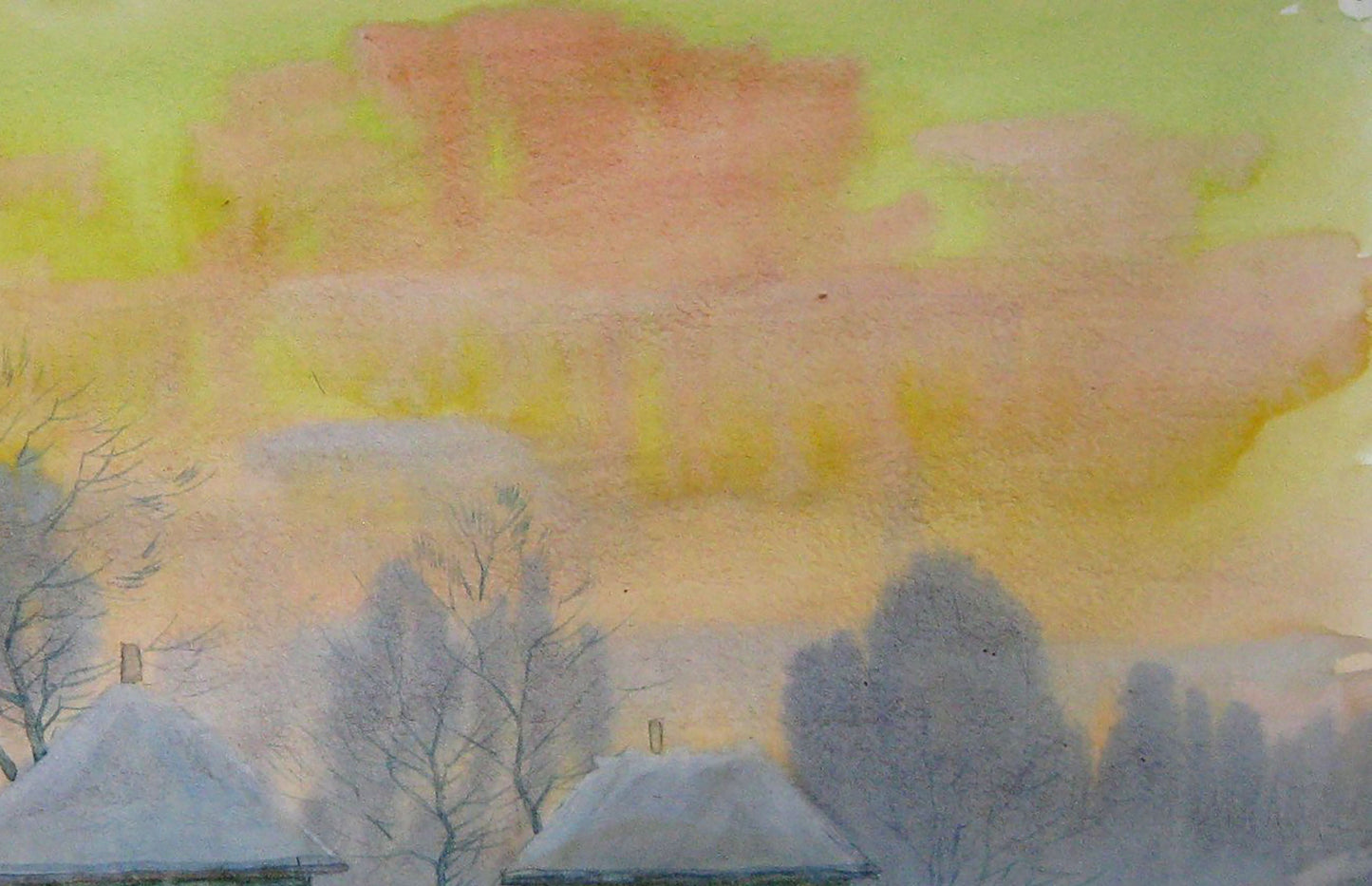 Watercolor painting "Frosty" by Valery Savenets