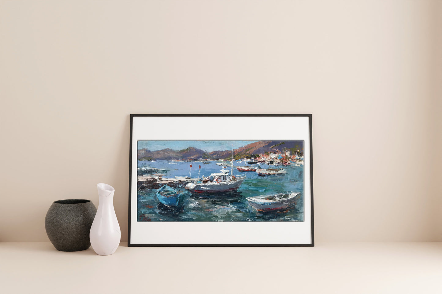 Oil painting Yacht